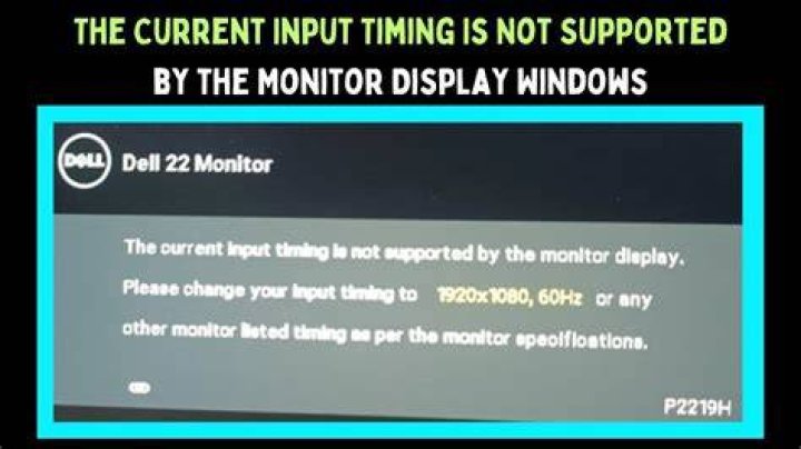 How to fix the input timing issue for DELL monitor?