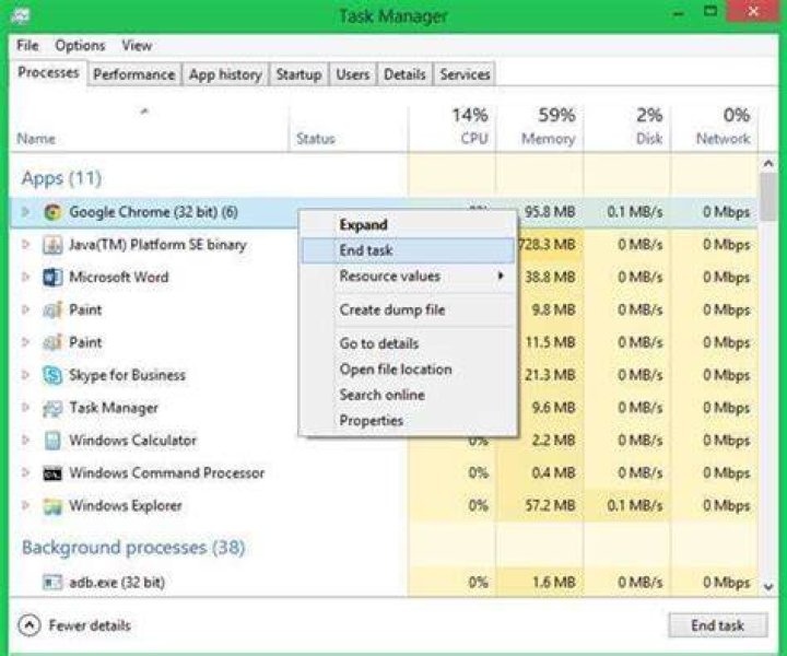 How to force close an application in windows 8 if it is not responding?