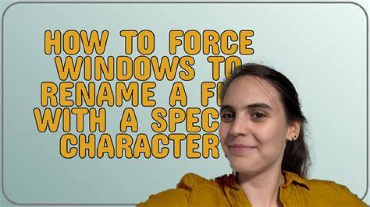 How to force Windows to rename a file with a special character?
