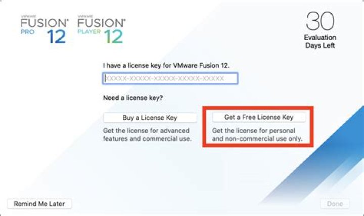 How to get a free license key for VMWare FUSION Pro?