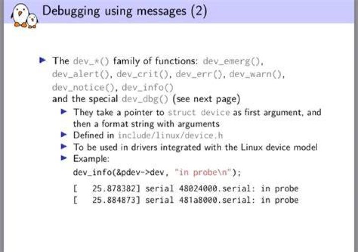 how to Get kernel debug messages