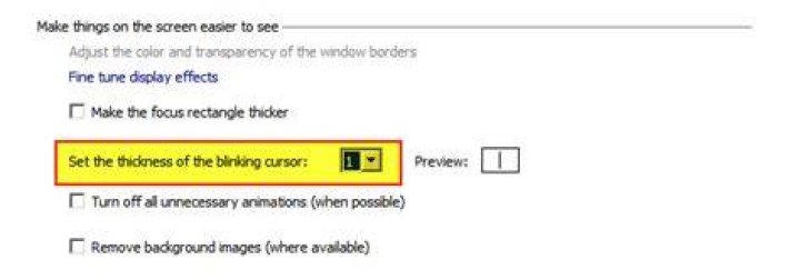 How to get rid of the annoying block cursor highlighter (adjusting the cursor thickness)