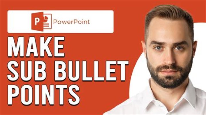 How to have sub-points in a powerpoint presentation