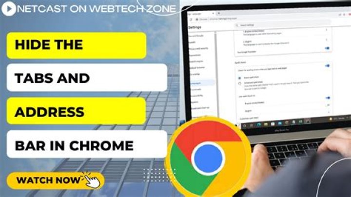 How to hide the tab bar in Google Chrome
