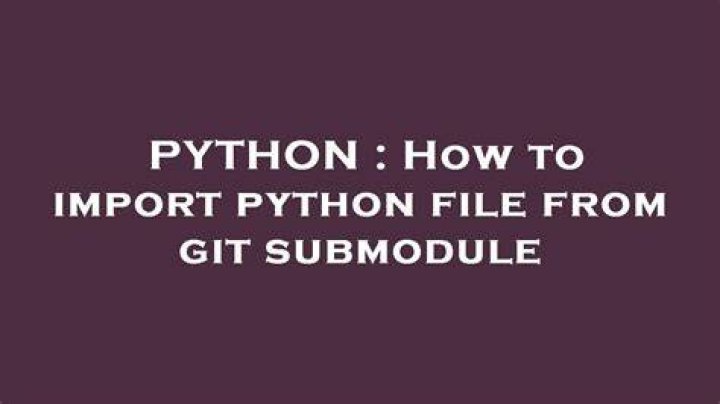 How to import python file from git submodule