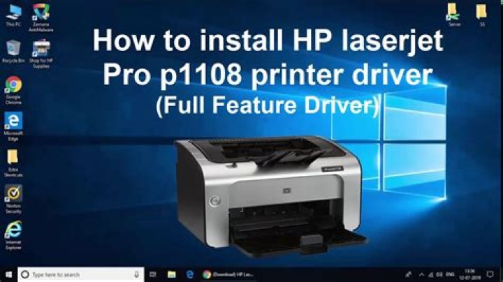 How to install HP P1108 printer