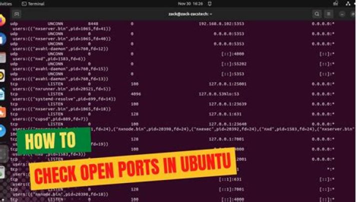 How to listen new port Ubuntu Server from command line?