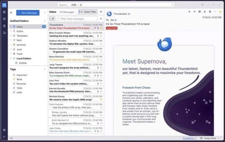 How to make Thunderbird NOT use Bing as search engine?