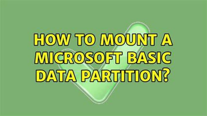 How to mount a Microsoft basic data partition