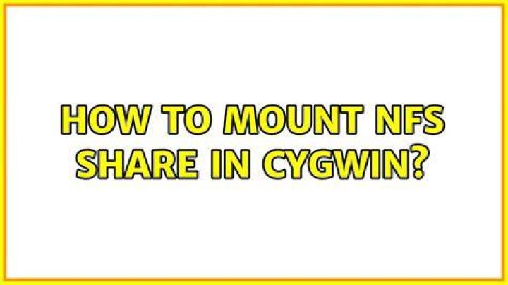 How to mount NFS share in Cygwin?
