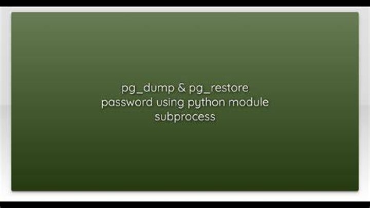 How to pass in password to pg_dump?