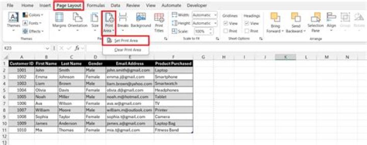 How to print an Excel sheet in a multi-column layout?