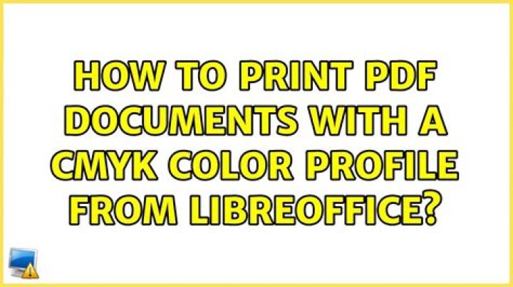 How to print PDF documents with a CMYK color profile from LibreOffice?