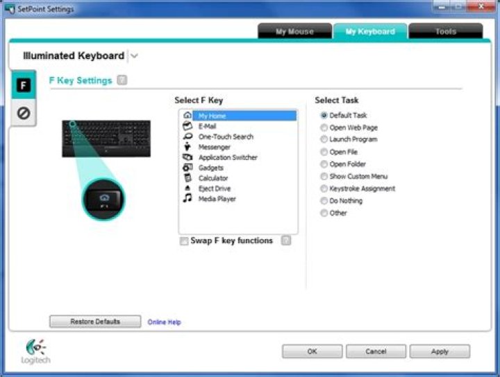 How to program Logitech function keys?