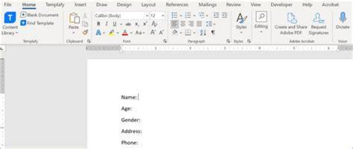 How to properly underline blank space after text in Microsoft Word?