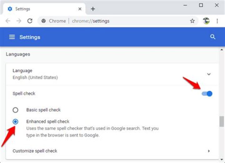How to quickly change language spell check in Chrome