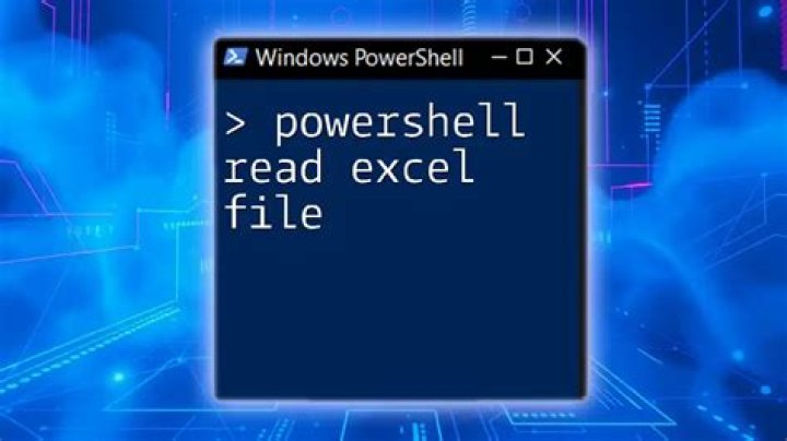 How to read excel using Powershell