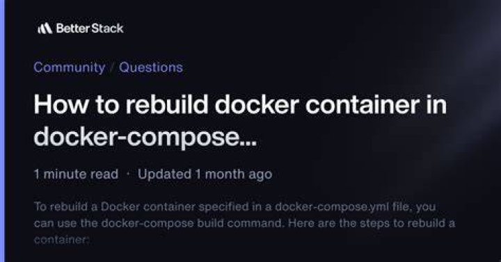 How to rebuild docker container in docker-compose.yml?