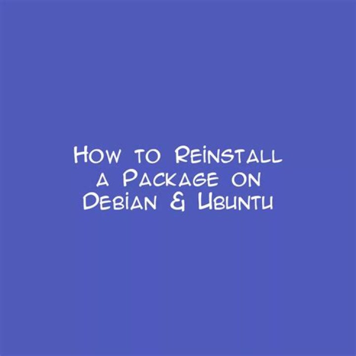How to reinstall a package