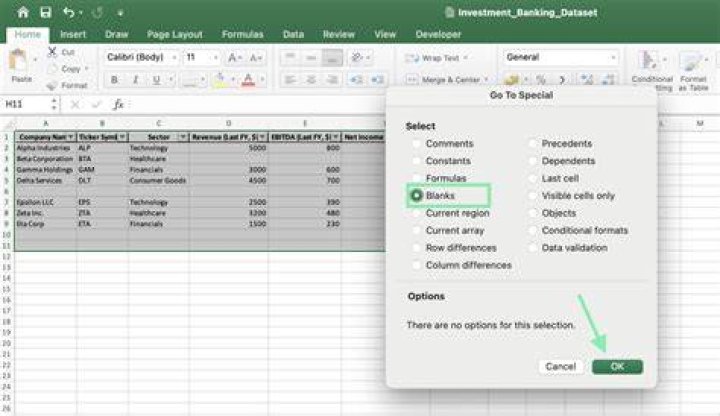How to remove blanks from drop down in Excel Pivot Table