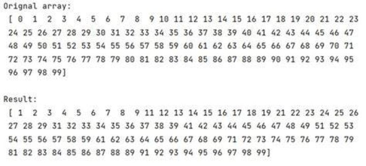How to remove specific elements in a numpy array