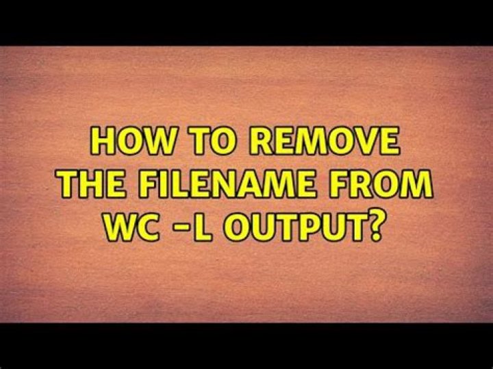 How to remove the filename from wc -l output?