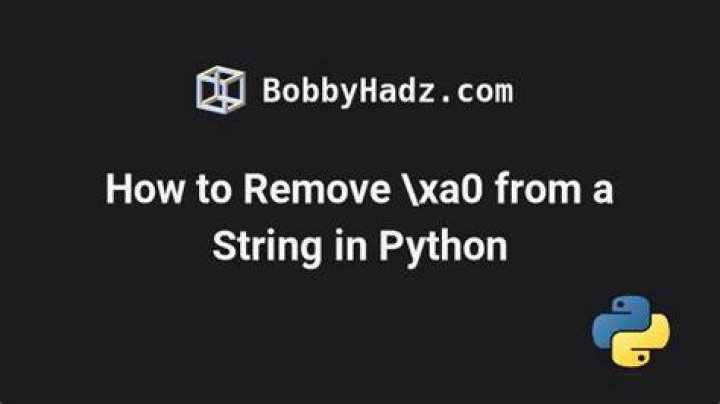 How to remove \xa0 from string in Python?