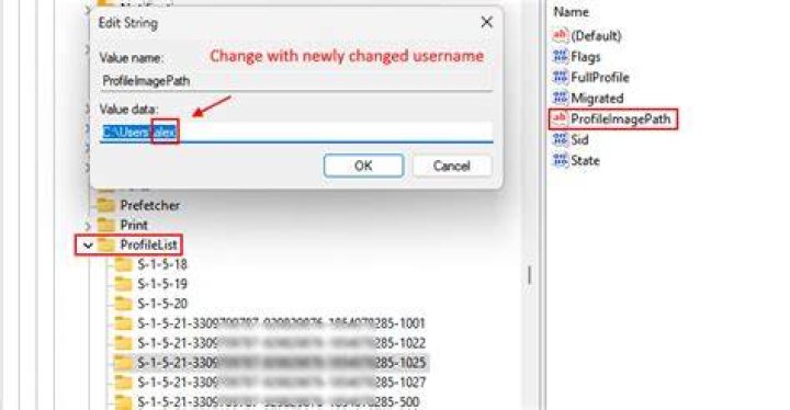 How to rename the User folder in Windows 10?