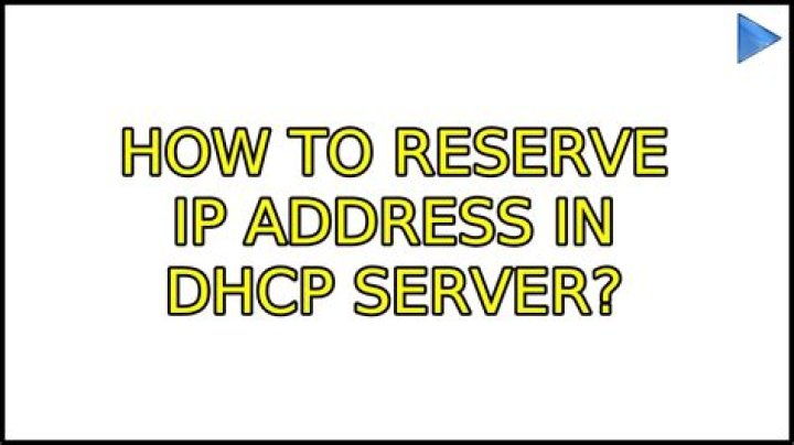 How to reserve IP Address in DHCP Server