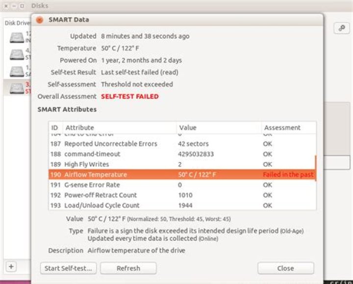 How to reset SMART results