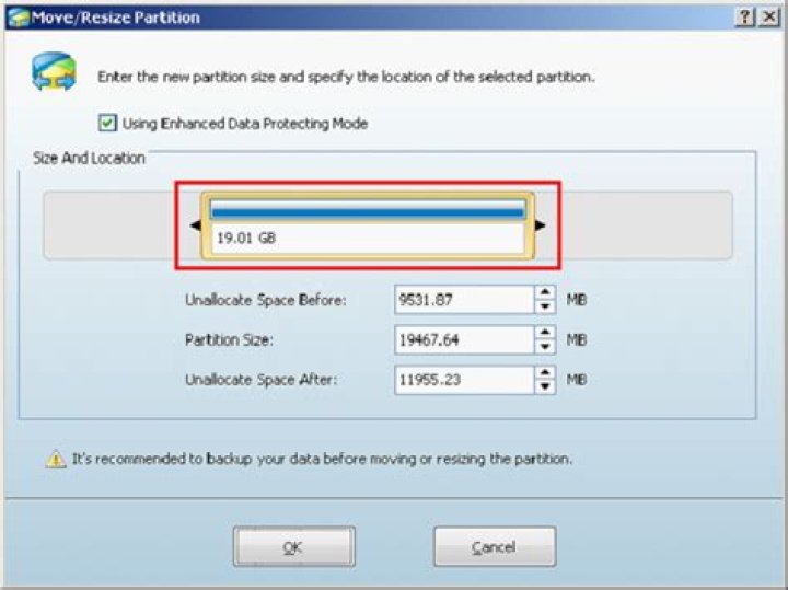 How to resize partitions?