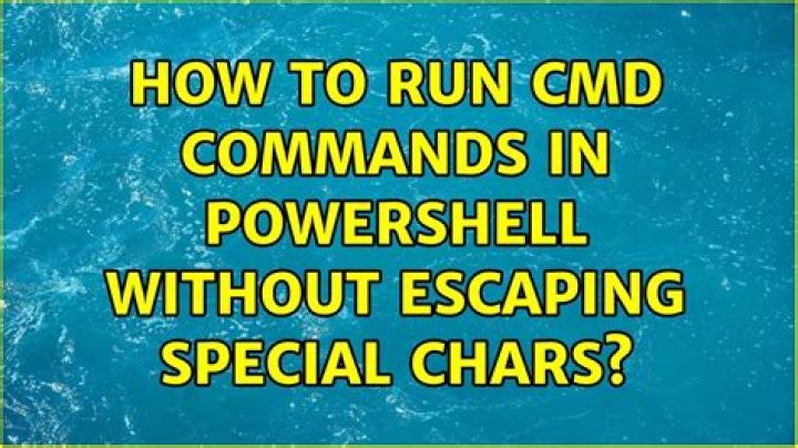 How to run CMD commands in powershell without escaping special chars?