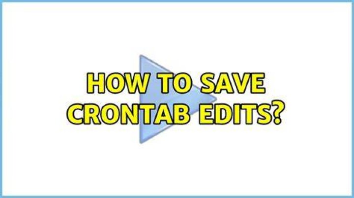 How to save Crontab edits?