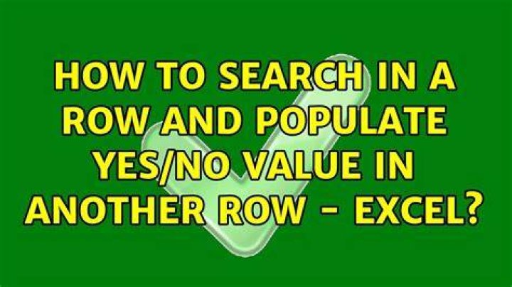 How to search in a row and populate Yes/No value in another row - excel