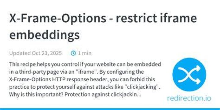 How to set 'X-Frame-Options' on iframe?