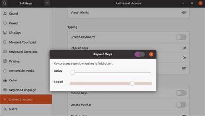 How to set keyboard repeat delay and speed in Ubuntu Gnome 16.10?