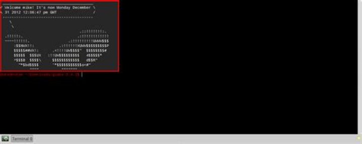 How to show ASCII art at the top of the terminal when it's opened?