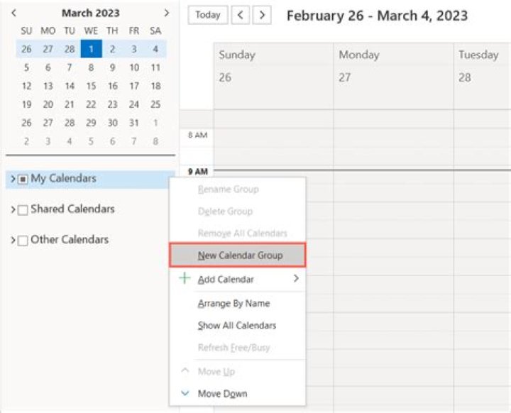 How to show dates in Outlook email grouping headers