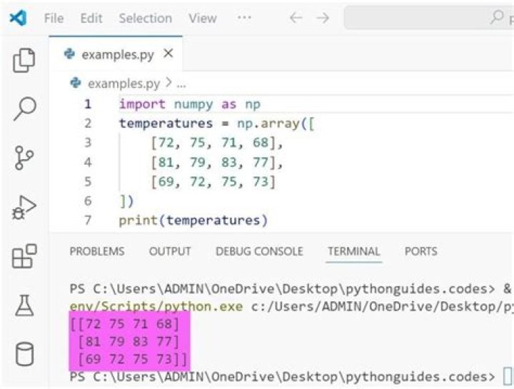 How to sort 2d array by row in python?
