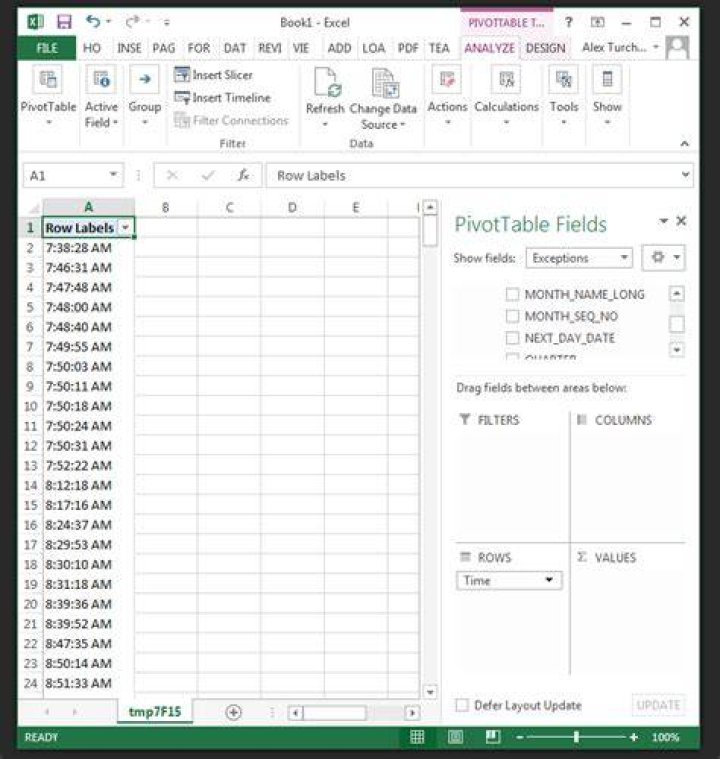 How to sort time column by value instead of alphabetically