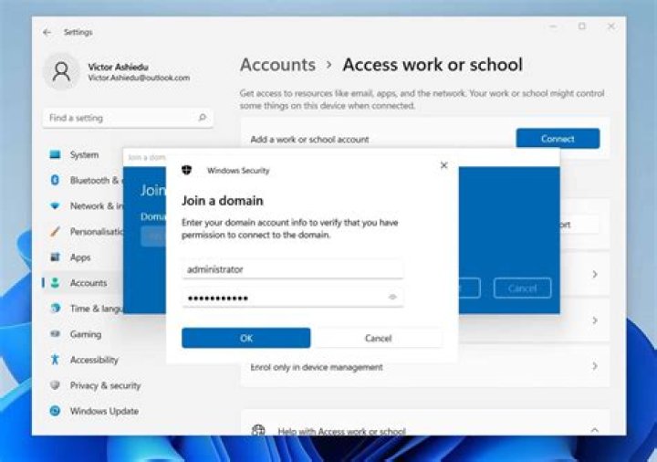 How to turn Windows domain account to a local account