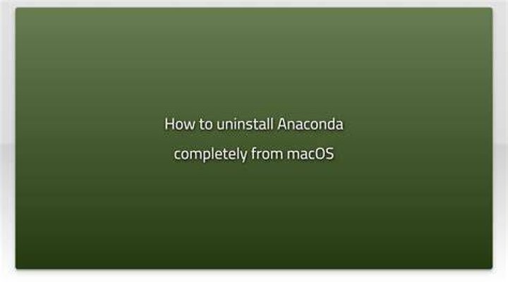 How to uninstall Anaconda completely from macOS