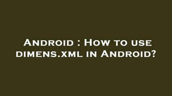 How to use dimens.xml in Android?