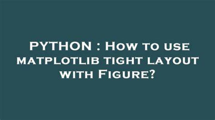 How to use matplotlib tight layout with Figure?