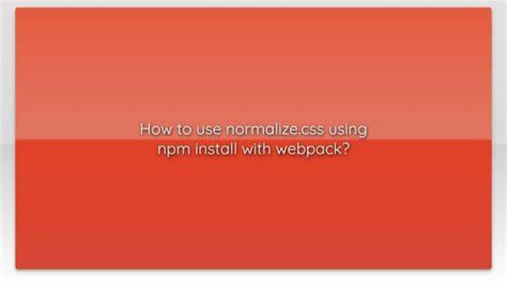 How to use normalize.css using npm install with webpack?