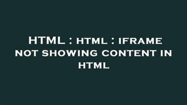 html : iframe not showing content in html