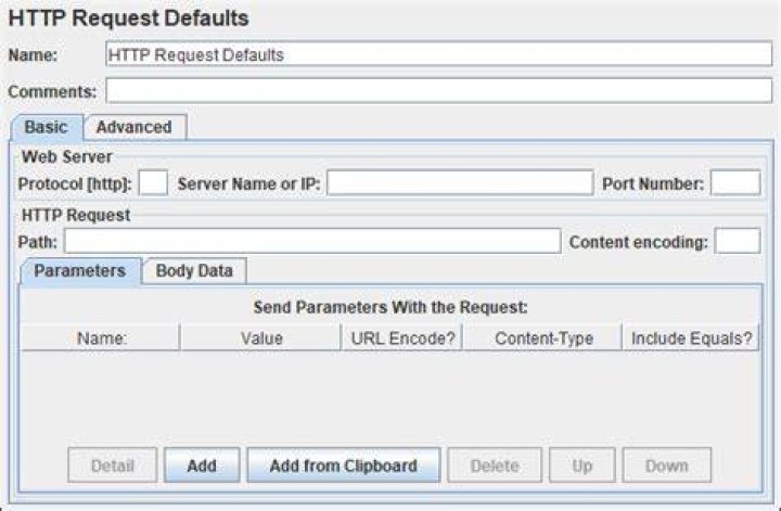 HTTP Request Defaults