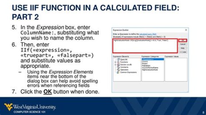 IIF IsNothing expression example
