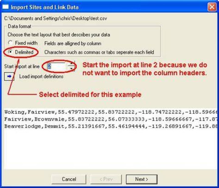 Import links from text input