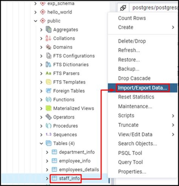 Importing large volume of dummy data into pgAdmin 4 by csv - Failed (exit code:1)